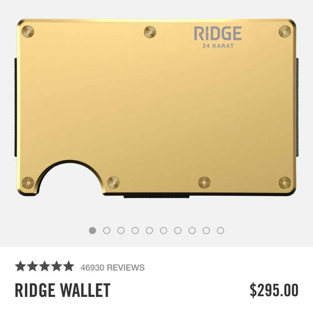 The Ridge Gold Wallet for Men